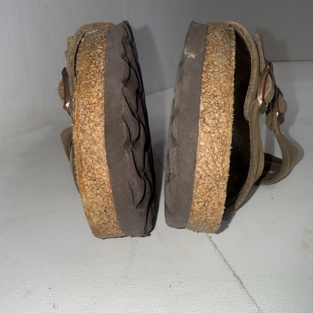 Birkenstock Womens Granada Taupe Birko Flor Sandals Slides Size 39/40 US 8/9 - Picture 12 of 14